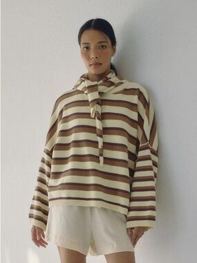 Boheme Striped Knit & Knit Bandana Set